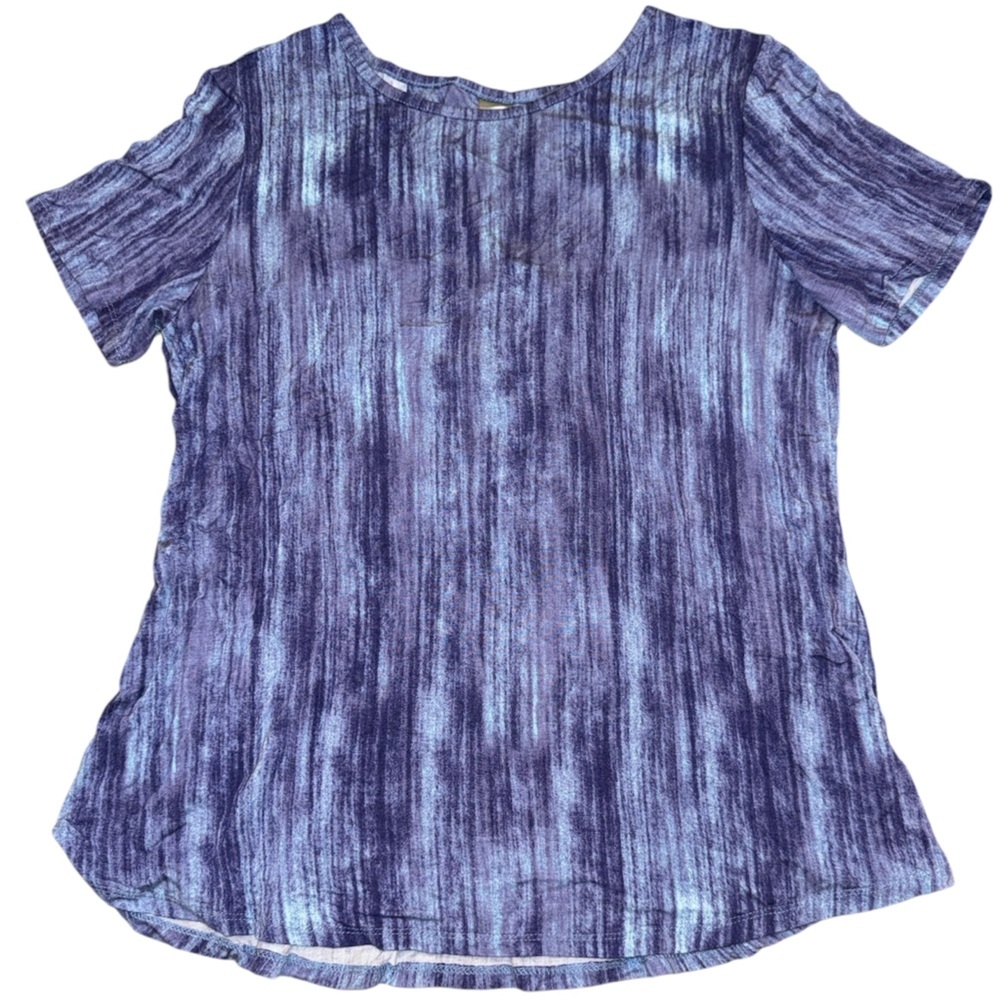 Lisa Rinna Collection Blue Short Sleeve T Shirt S